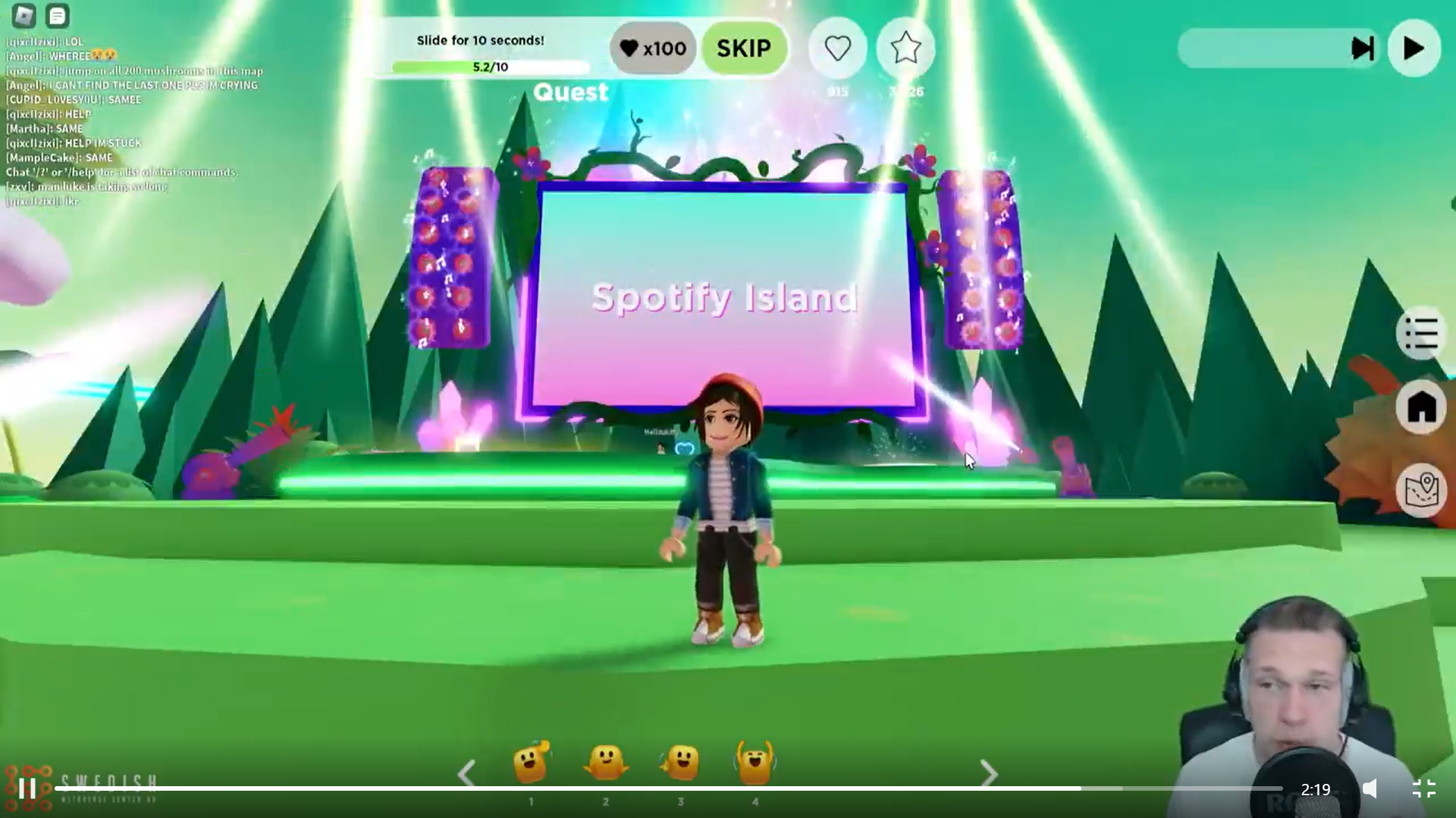 Roblox spotify metaverse world live session Swedish metaverse center